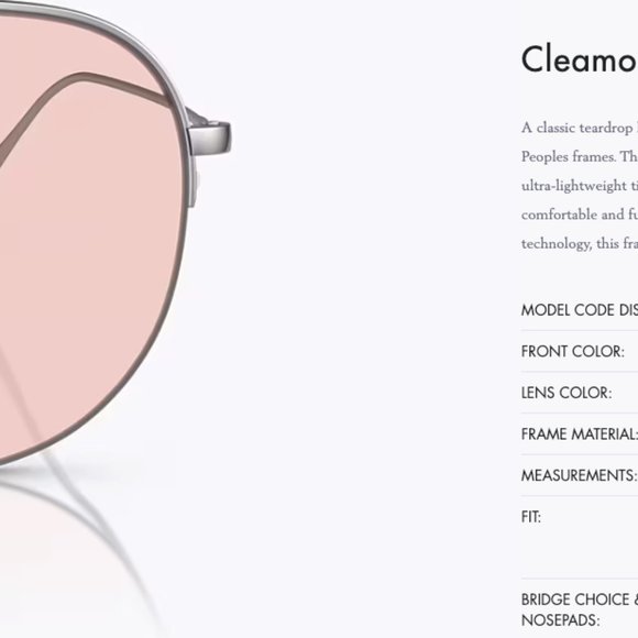 OLIVER PEOPLES CLEAMONS Sun in California Poppy Photochromic MSRP$619 OV1303ST - Picture 3 of 7